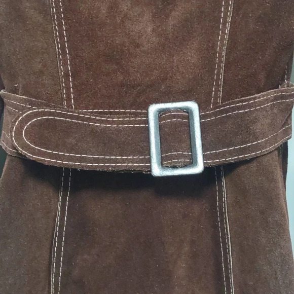 Montgomery Ward The Tannery Leather Coat Cowgirl Western Vintage - Picture 5 of 9